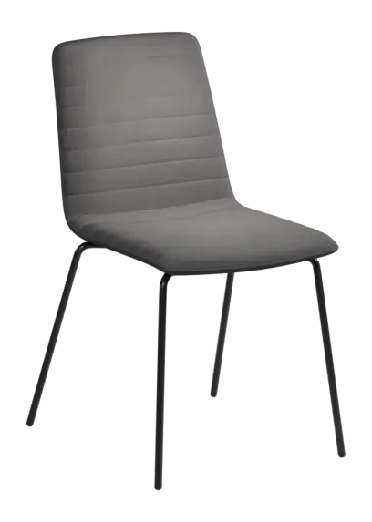 ARCA MEET BLACK, židle konferenční, látka šedá